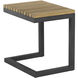 Geneve 21 X 21 inch Natural / Dark Grey Outdoor End Table, C-Shaped